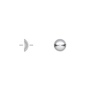 Bead cap, sterling silver-filled, 6x2mm round, fits 5-7mm bead. Sold per pkg of 10.