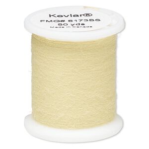 Thread, Kevlar&reg;, natural, 0.2mm diameter, 7-pound test. Sold per 50-yard spool.