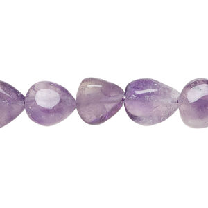 Amethyst 1pkg1, puffed triangle bead natural, 13 inch 10-12mm