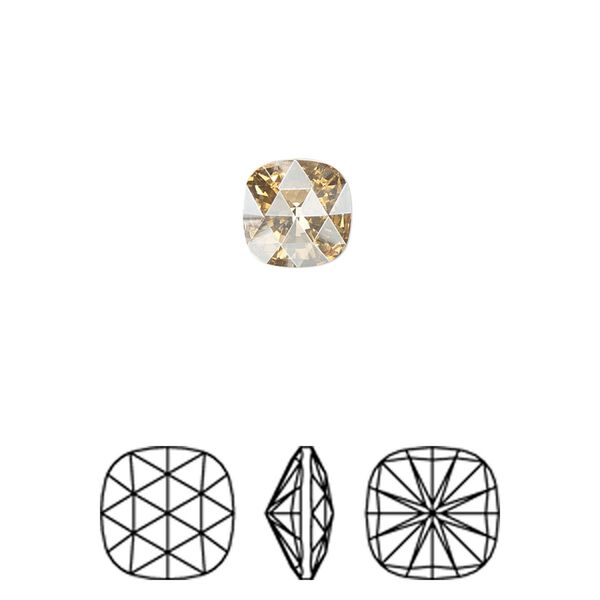 Fancy stone 144pk crystal golden shadow foil back, Swarovski&reg; 8mm rose cut cushion 4471 image number 0