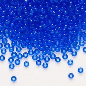 Seed bead, Preciosa Ornela Czech glass, pkg/500g, #8 rocaille, transparent light blue, (30050).