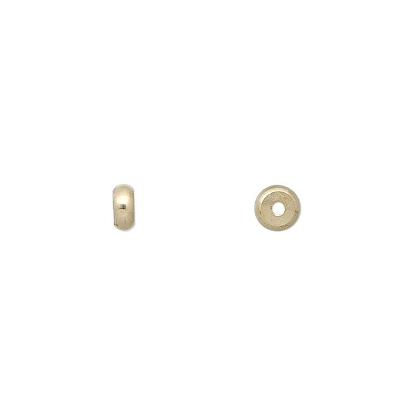 Bead 1pkg100 brass, 5x2mm heishi image number 0