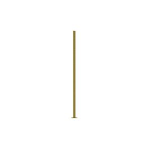 Head pin 1pkg500 brass-plated, 1 inch, 21 gauge steel antique