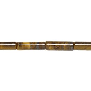Tigereye 1pkg1, tube bead natural 15.5-16 inch 13x4mm