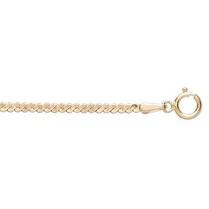 Chain 1pkg1 14Kt gold-filled serpentine, 2.5mm / springring clasp, 16 inch