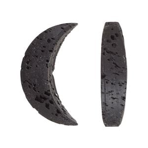 Lava rock 1pkg2, undrilled moon focal 30x16mm