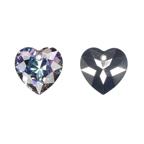 Drop 24pk crystal vitrail light P, Swarovski&reg; 14.5mm pendant heart cut 6432 image number 0