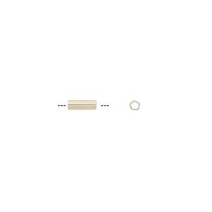 Bead 1pkg4 14Kt gold-filled, 6x2mm five-sided tube