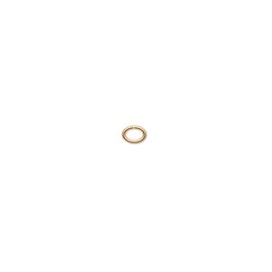 Jump ring 1pkg100 gold-plated, 4x3mm oval, 22 gauge / 2.8x2mm inside diameter / brass