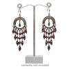 Earring display, acrylic and steel, clear, 4-1/2 x 2 x 1 inch cube. Sold per pkg of 2. image number 1