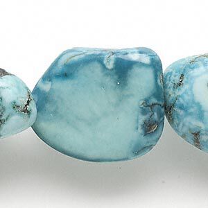 Magnesite 1pkg1, flat nugget bead 15.5-16 inch extra-large