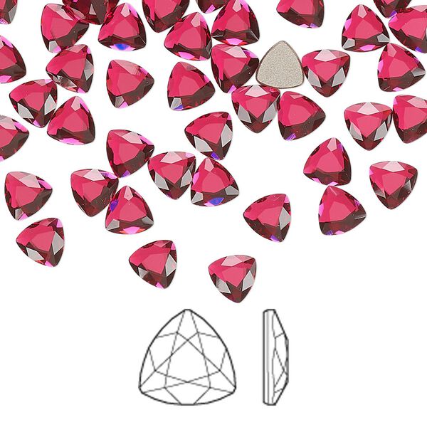 Flat back 12pk scarlet foil back, Crystal Passions&reg; 5mm trilliant 2472 image number 0