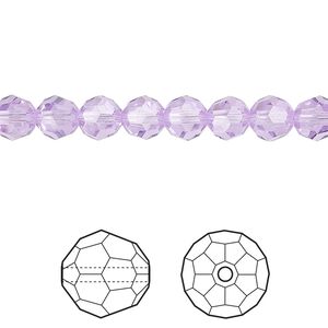 Bead 12pk violet, Crystal Passions&reg; 6mm round 5000
