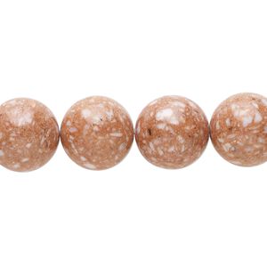Multi-gemstone / mother-of-pearl shell / resin 1pkg1, round bead 15 inch brown 11-13mm