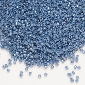 Seed bead, Delica&reg;, glass, pkg/7.5g, #11 round, opaque glazed luster blueberry (DB-0267-1).