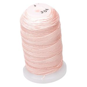 Thread, Purely Silk&trade;, pink, size F. Sold per 140-yard spool.