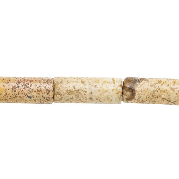 Picture jasper 1pkg1, tube bead natural 15.5-16 inch 18x7mm image number 0