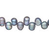 Freshwater pearl 1pkg1, top-drilled rice, 15 inch peacock 6x5mm-9x6mm cultured image number 0