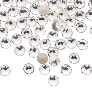 Round stone 72pk crystal clear foil back, Swarovski&reg; 5.27-5.44mm light round SS24 1098