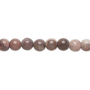 Limestone 1pkg1, round bead natural 15.5-16 inch Crazy Horse&trade; stone 6mm