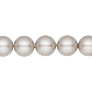 Pearl 25pk platinum, Crystal Passions&reg; 10mm round 5810