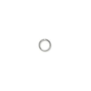 Jump ring 1pkg1000 silver-plated, 6mm round, 20 gauge / 4.4mm inside diameter / brass