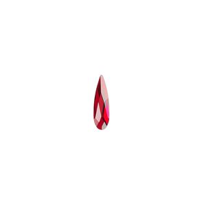 Flat back 180pk light Siam foil back, Swarovski&reg; 10x2.8mm raindrop 2304