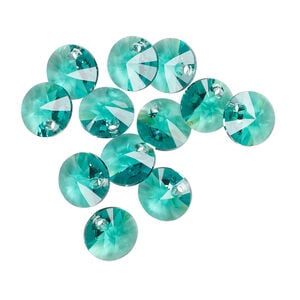 Drop 1pkg12 Caribbean green, Crystal Passions&reg; Regenerated 8mm mini disk 6428