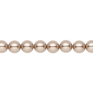 Pearl 50pk bronze, Crystal Passions&reg; 6mm round 5810