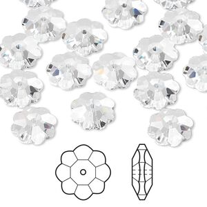 Margarita flower 144pk crystal, Crystal Passions&reg; 10x3.5mm 3700