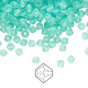 Bead 48pk Caribbean Sea matte, Preciosa Czech crystal 4mm bicone