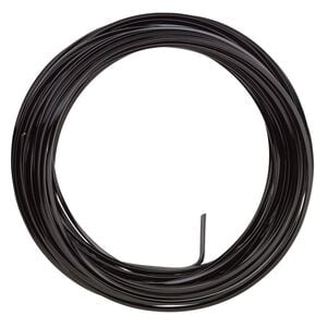 Wire, ParaWire&trade;, black enamel copper, square, 18 gauge. Sold per 7-yard section.
