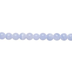 Bead, blue lace "agate" (resin) (imitation), blue and white, 4mm round. Sold per 15-1/2" to 16" strand.