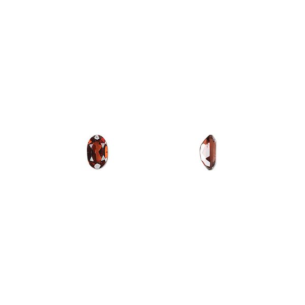 Almandite garnet 1pkg4, hand-cut faceted oval gem natural 5x3mm image number 0