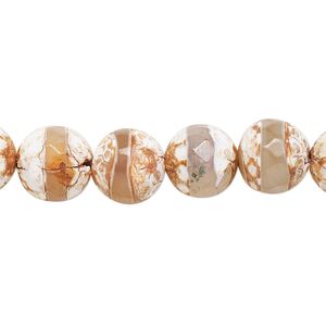 Agate 1pkg1, faceted round bead 8 inch 10mm