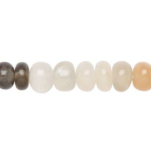 Multi-moonstone 1pkg1, rondelle bead natural B+ grade, 15.5-16 inch graduated