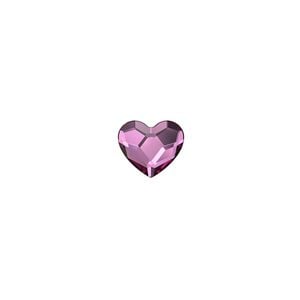 Flat back 24pk dark rose foil back, Crystal Passions&reg; 3.6mm heart 2808