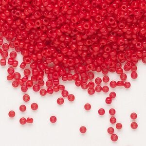 Seed bead, Dyna-Mites&trade;, glass, pkg/1/2kg, #11 round, opaque red, (735 11/0 RR).