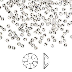 Flat back 1440pk crystal foil back, Preciosa MAXIMA Czech crystal rhinestone 2.1-2.3mm chaton rose round SS7