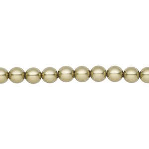 Pearl 500pk light green, Preciosa Czech crystal 5mm round