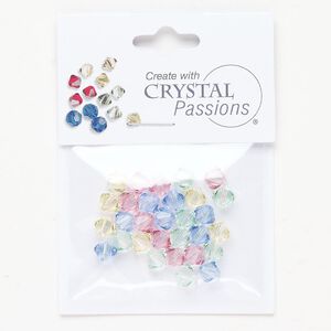 Crystal 1pkg30 Crystal Passions&reg; bicone bead 6mm mixed colors 5328