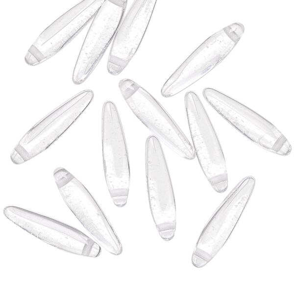 Bead, Preciosa Thorn&trade;, Czech pressed glass, transparent clear, 16x4mm top-drilled thorn. Sold per pkg of 20. image number 0