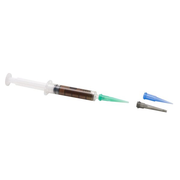 Prometheus&reg; copper clay, pkg/10g, rapid and low fire formula, filled syringe with 3 tips. image number 0
