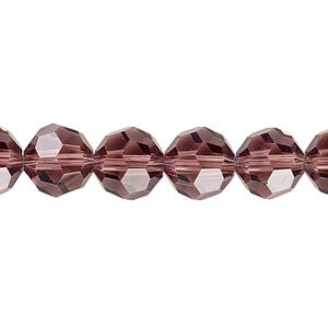 Bead 1pk 32 facets transparent amethyst purple, Celestial Crystal&reg; 10mm round 15.5-16 inch