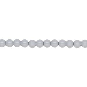 Pearl 600pk ceramic grey, Preciosa Czech crystal 4mm round