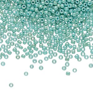 Seed bead, TOHO BEADS&reg;, glass, pkg/250g, #11 round, opaque luster lagoon (TR-11-1611).