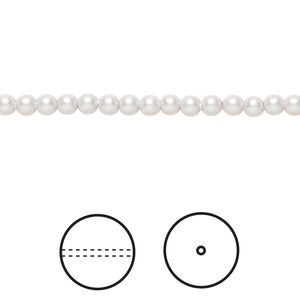 Pearl 100pk iridescent dove grey, Crystal Passions&reg; 3mm round 5810