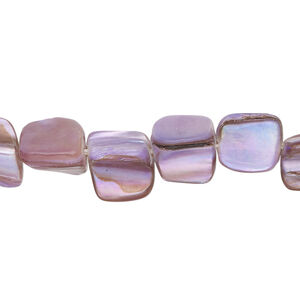 Mother-of-pearl shell 1pkg1, triangle tube bead 15 inch thistle 8x7mm-12x11mm