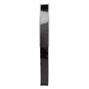 Cord, leather, black, 16mm flat. Sold per 5-yard spool.