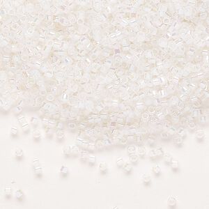 Seed bead, Delica&reg;, glass, pkg/250g, #11 round, translucent rainbow opal (DB-0222).